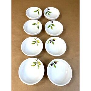 Olive Accents Dipping Bowls from The Cellar | Set of 8 | Vintage